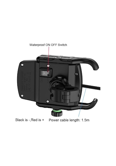 Xiyyadms Motosiklet İçin Kablosuz Şarj Tutucu, 15w Maks Güç, Otomatik Uyum, Siyah-mavi-kırmızı-gri Renk Seçeneği
