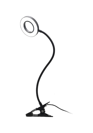 Vkemall Usb Güçlü Led Masalık: Göz Koruyucu, Esnek Kollu, Isı Dağıtımlı, Siyah Renk Siyah