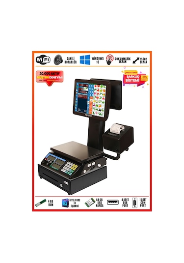 Barkod Sistemi Pos Terazi Prestij Set