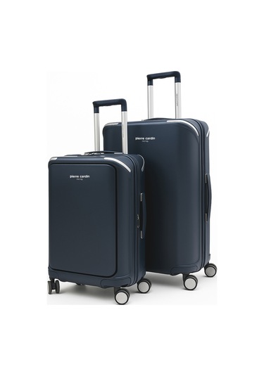 Pierre Cardin Orta Ve Kabin Boy 2'li Set %100 Polipropilen Valiz Lacivert 04pc7090 Lacivert