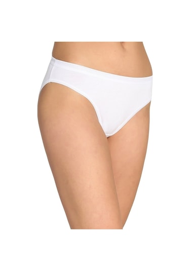 Tutku Kadın 6'Lı Bikini Slip Külot Beyaz