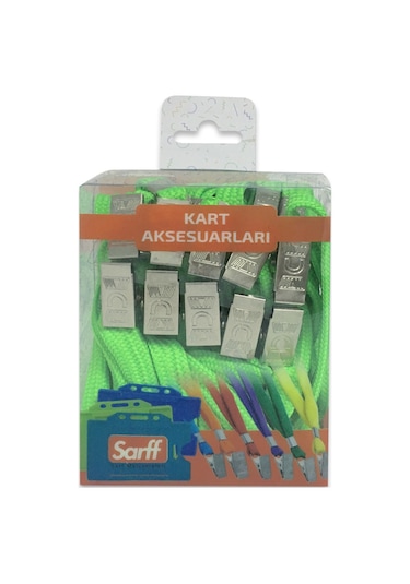 Sarff Metal Klipsli Fıstık Yeşili Askı İpi 10'lu Blister