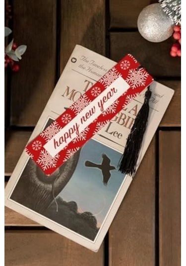 Happy New Year Tasarımlı Kitap Ayracı
