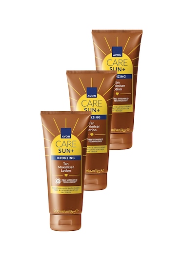 Care Sun+ Bronzıng Bronzlaştırıcı Losyon 200 Ml. Üçlü Paket