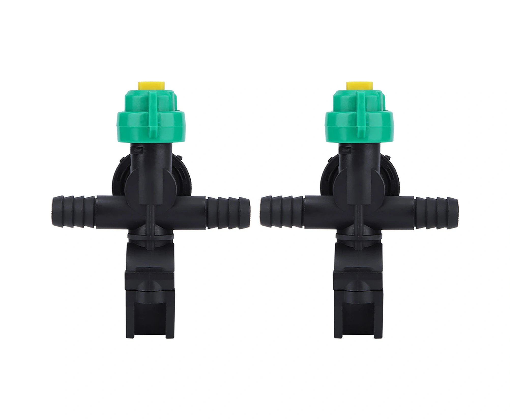 Hangfox Tarım Sprey Aleti: Fan Şeklinde Sprey, Akış Ayarlı Dalgıçlı Nozzle 2 Adet Paket , 25mm Çelik Boru Tutucu, 13mm Su Hortumu Bağlantısı