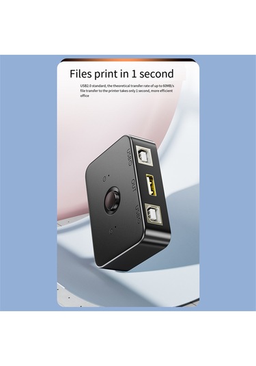 Sointeresting Usb Yazıcı Paylaşım Cihazı 2 Port Usb2.0 Seçici Yazıcı Paylaşım Çevre Birimi Yazıcı İçin Usb Ayırıcı Paylaşım Yazıcısı