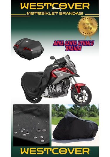 Mondial 150 Znx Motosiklet Brandası Koruma Örtüsü Arka Çanta Uyumlu Siyah