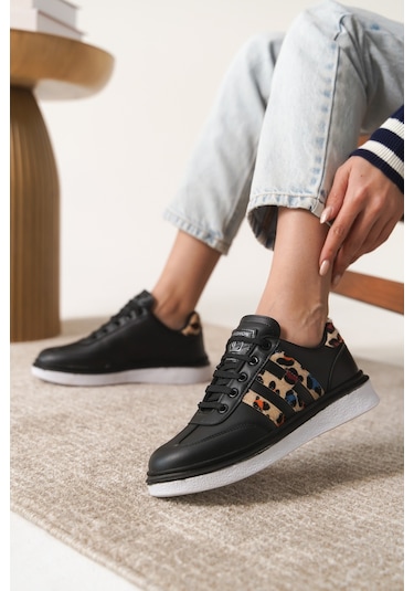 Daxtors Garantili D0516 Günlük Ortopedik Kadın Sneaker Spor Ayakkabı Siyah