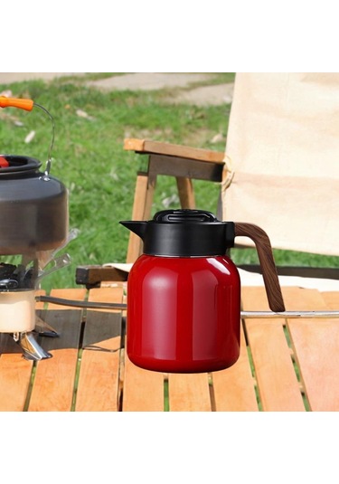 Suntek Yalıtımlı Paslanmaz Çelik Kahve Sürahisi Kırmızı