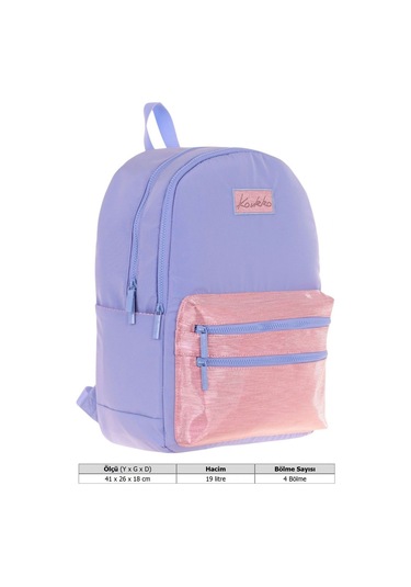 Kaukko Magic Dreams Kız Çocuk Dört Bölmeli Mavi Pembe Okul Sırt Çantası İlkokul+ortaokul - K1815 Mavi - Pembe