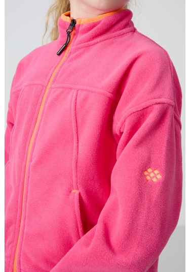 Tommy Life Şeker Pembe Kalın Yumuşak Dokulu Standart Fit Nakışlı Polar Kız Çocuk Sweatshirt - 75157 Şeker Pembe
