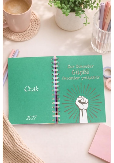 Lizy 2026-2027 Akademik Ajanda - A5 Spiralli Planner Tasarım-7 Mor