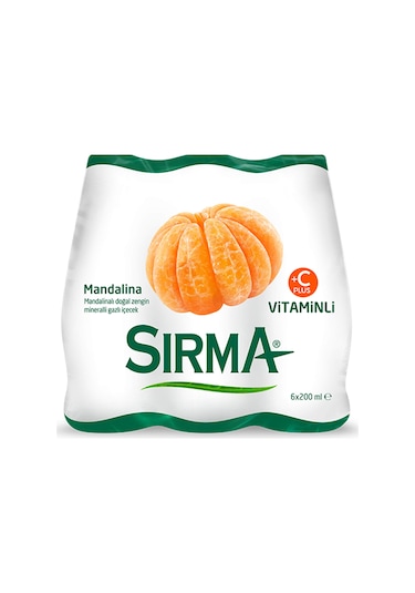 Sırma C Plus Mandalina Aromalı Maden Suyu 6 x 200 ML