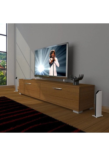 Decoraktiv Eko 140 Slm Std Tv Ünitesi Tv Sehpası - Naturel Ceviz Ceviz