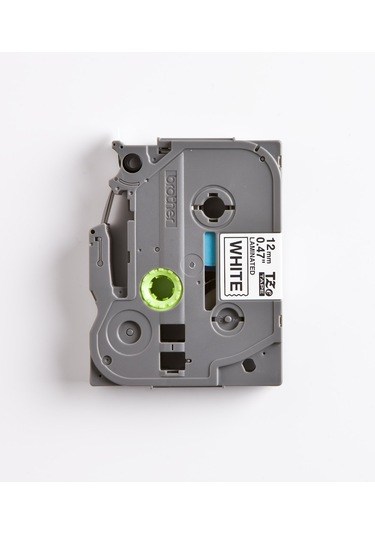 BROTHER P-TOUCH TZE-231 TZE-TAPE 12MM BEYAZ ÜZERİNE SİYAH LAMİNAS