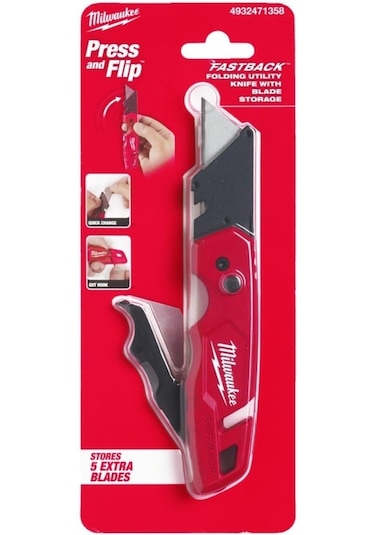 Milwaukee Fastback Maket Bıçağı Yedekli Yeni 4932471358