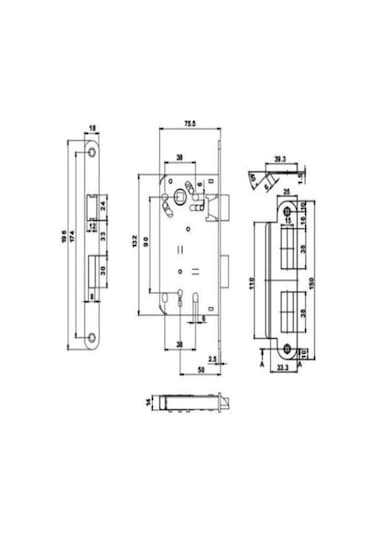 Wc Banyo Kapı Kilit Sessiz Kilit, Sağ Ve Sol Yön Uyumlu Yerli