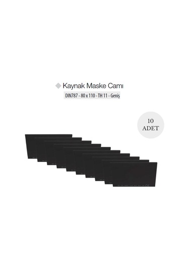 Gfb 6011 Kaynak Maske Camı 787 Siyah 110 X 80 Mm - 10 Adet