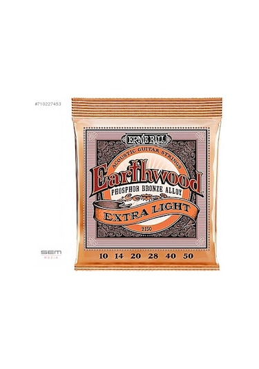 Ernie Ball 2150 Extra Light Takım Tel Akustik Gitar Teli 010-50