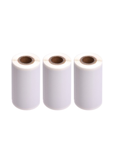 Yaleker 3'lü Paket Beyaz Termal Etiketler - 50x30mm, Her Sarı 104 Adet, 3 Yıllık Saklama Süresi, Etiket Yazıcı İçin