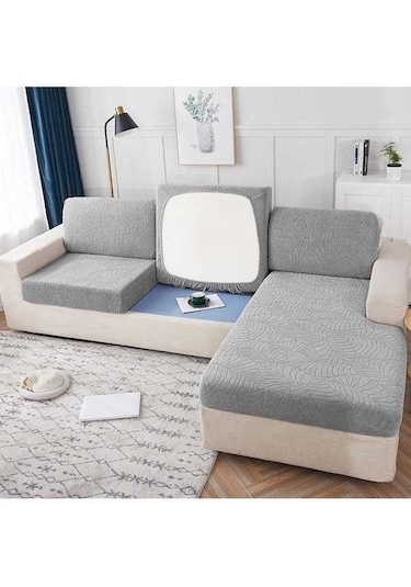 Willowhaven Çimen Yeşili Su Geçirmez Kanepe Koltuk Minderi, L Boyutu, Modern Tasarım, Oturma Odası Kapakları, Koruyucu, Yumuşak Malzeme Çimen Yeşili