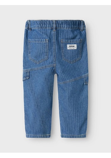 Name It Nmmben Tap Stripe Unisex Çocuk Jean Pantolon 13240293 Mavi