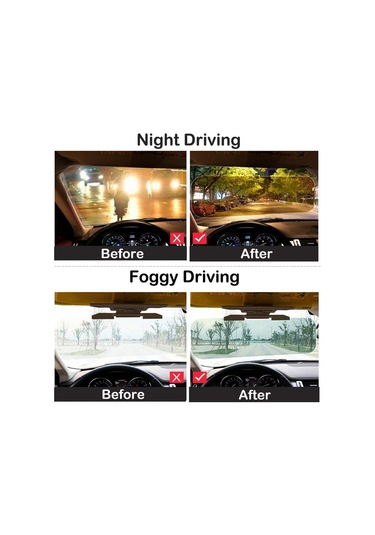 2'li Paket - Araba Güneşliği Güneşlik Parlama Önleyici Genişletici Gündüz Gece Ön Camı, Araba Güneşliği Genişletici Parlama Önleyici Araba Güneşliği Genişletici, 2'si 1 Arada Araba Güneşliği
