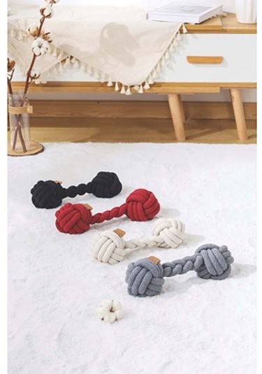 M-pets Coto Beyaz Duo Ball Örgü Köpek Oyuncağı 28 Cm 244-50017.01