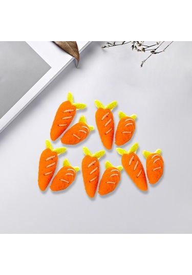 Dolıty 10 Havuç Süs Dıy El Sanatları Bitmiş Ürün Yün Keçe