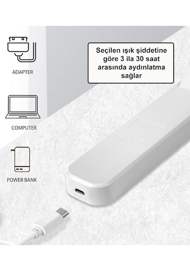 Greentech Şarjlı 3 Renk Portatif LED Aydınlatma / GT-CL12