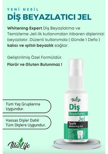 İlla Life Whitening Expert Hızlı Etkili Diş Beyazlatıcı Jel 50 ML