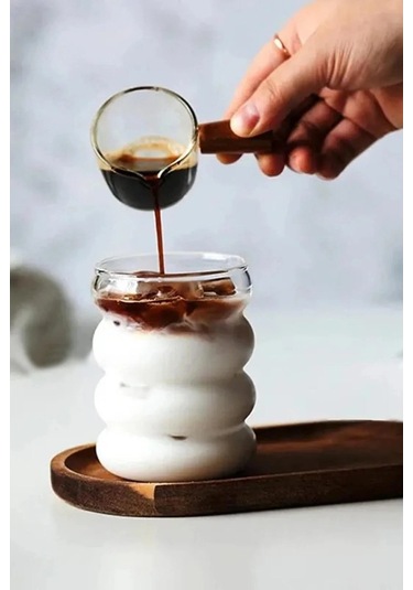 Periboia Boğumlu Bardak Borosilikat Kokteyl Ve Kahve Sunum Bard