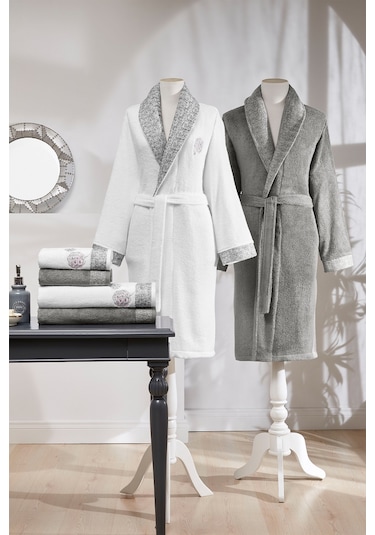 Özdilek Phlox Bambu Aile Seti Antrasit Beyaz Çok Renkli