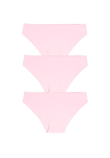 Parlingerie 3lü Lazer Kesim Külot Pembe