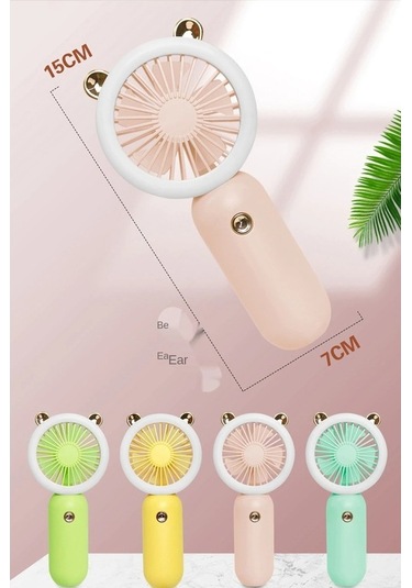 Didadodo Technosmart Mini El Fanı, Usb Şarjlı Led Işıklı, Taşınabilir Ergonomik Tasarımlı Yeni Renk Seçenekleri