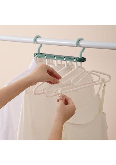 Suntek Magideal Elbise Askısı Depolama Çok Katmanlı Katlanır Yeşil