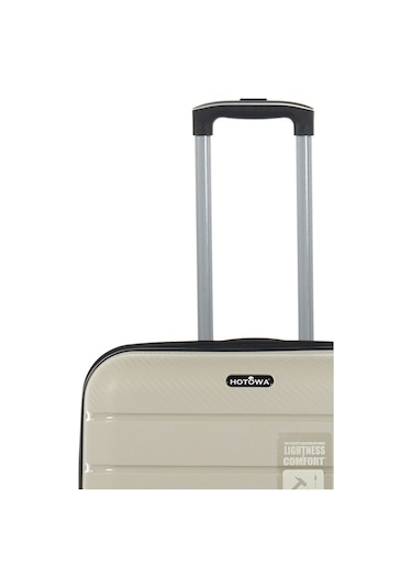 Hotowa Gold Pp Tsa Kilitli Kabin Boy Valiz 8010 Ekru Beyaz