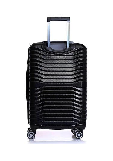 Orta Boy %100 Polikarbon Valiz Siyah 1819 Siyah