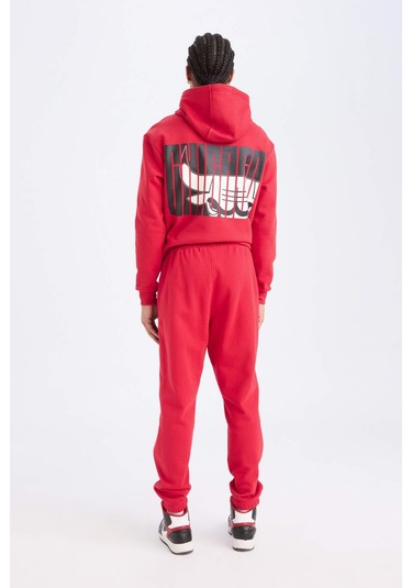 DeFactoFit NBA Chicago Bulls Kalın Jogger Eşofman Altı Standart Fit Cepli Beli Bağcıklı D6564AX25SPBR244