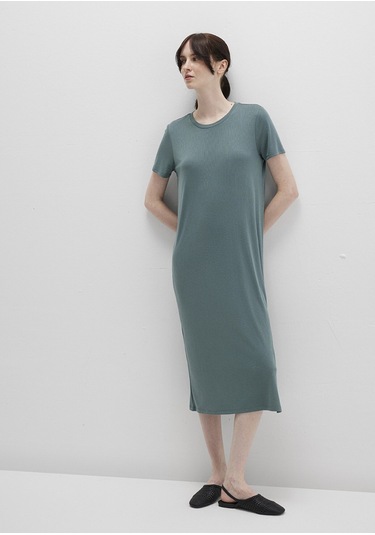 Mavi - Tencel Tm Modal Yeşil Midi Elbise 1310777-71917 Yeşil