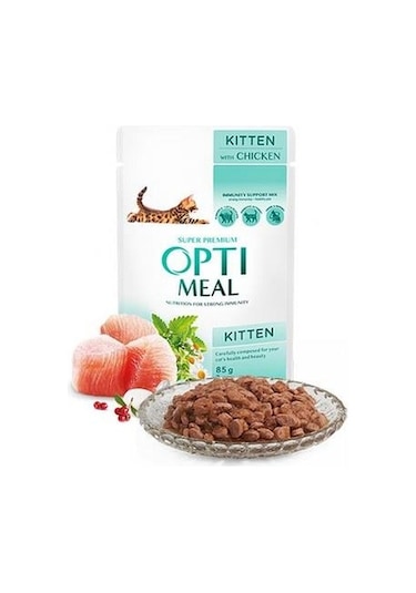 Optimeal Tavuklu Yavru Kedi Maması 85 G