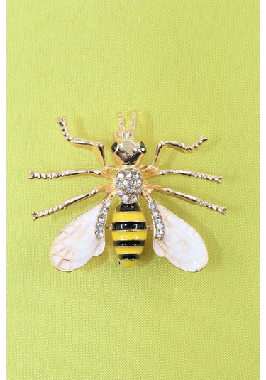 Arı Broş. Yaka İğnesi Broş. Taşlı Tasarım Arı Broş. Kadın Broş. Erkek Broş.broş. Unisex Çok Renkli