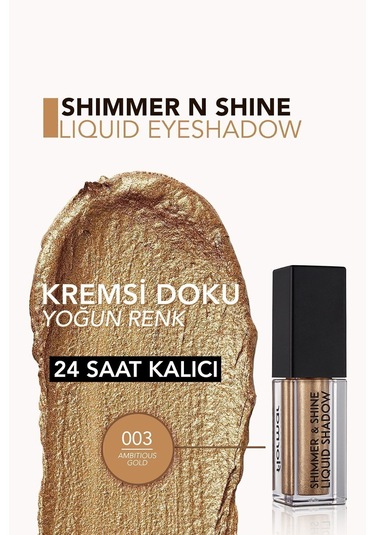 Flormar Likit Göz Farı - Shimmer & Shine Liquid Shadow 003 Ambitious Gold