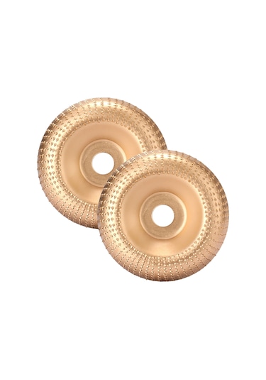 Xindoker 100mm Ahşap Zımpara Tekerleği, 16mm Delikli, 2'li Paket, Altın Renk, Taşlama Makinesi İçin