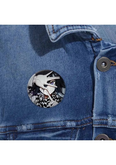 Yaratıcı Danganronpa Yuvarlak Broşlar Düğme Pin Hinata Kokichi Oma Kaito Momota 58mm Style-1 58mm Çok Renkli