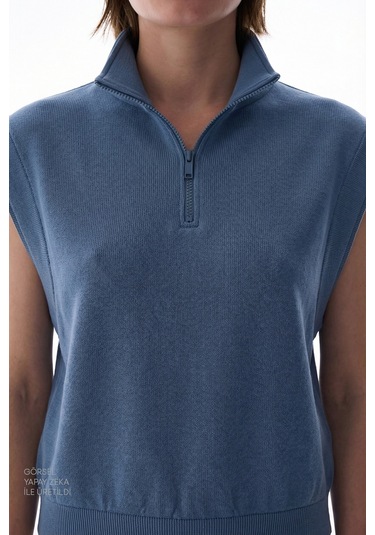 Penti Koyu Mavi Nura Half Zip Sweatshirt K.mavı
