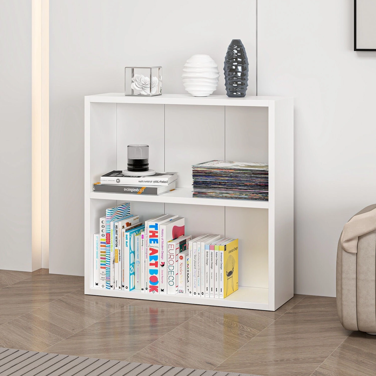 Adel 1 Raflı Kitaplık - Beyaz Beyaz