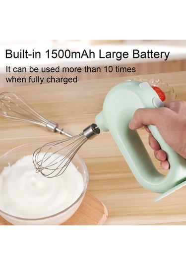 Springsun Kablosuz 4 Hızlı Dikey Mikser - Çırpma, Köpürtme Ve Karıştırma İçin Pratik El Mikseri Beyaz
