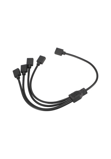 Xindoker 5v 3 Pin Argb Çevirici Kablosu, 1'den 4'e, Ana-ana Bağlantı, Bilgisayar Kasası Cpu Soğutucu Ve Argb Fanları İçin Led Senkronizasyon Uzantı Kablosu Siyah