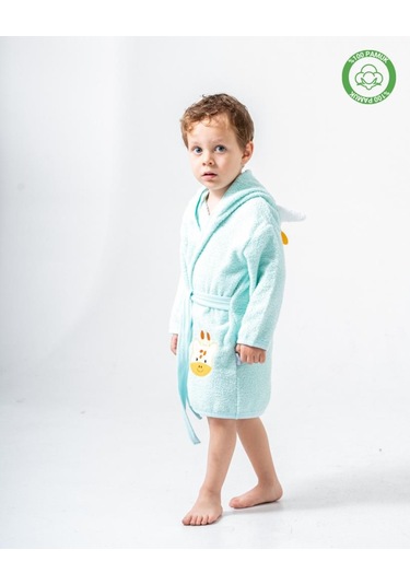 Zürafalı Bornoz Mint Mint